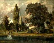 John Constable - Salisbury Cathedral and Leadenhall from the River Avon